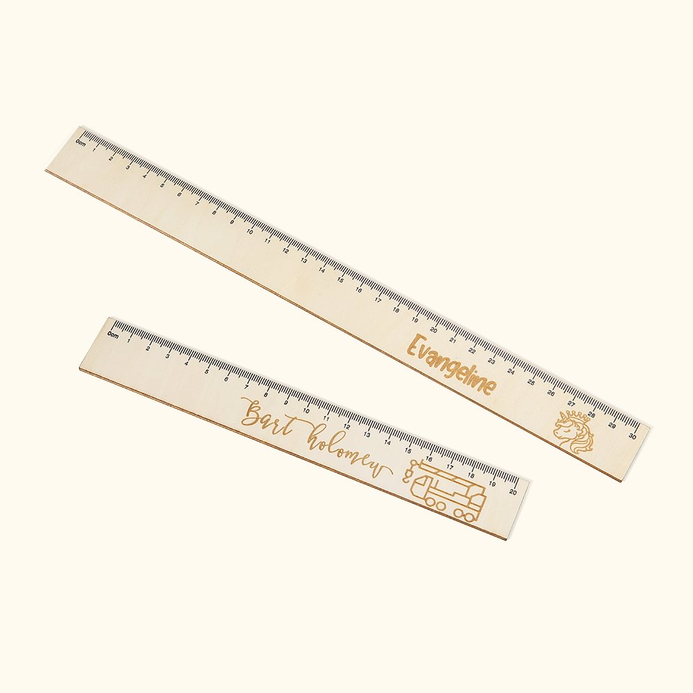 Règle en bois de hêtre personnalisée pour les enfants pour la rentrée scolaire Cadeau d'anniversaire et de Noël