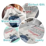 Personalized No Matter How Old We Get Never Stop Holding Hands Flannel Sherpa Blanket Gift for Wife Wedding Anniversary Gift