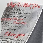 Gepersonaliseerde De Dag Dat Ik Je Ontmoette Ik Heb Degene Gevonden Van Wie Mijn Ziel Houdt Flanellen Sherpa Deken Vrouwelijk Geschenk