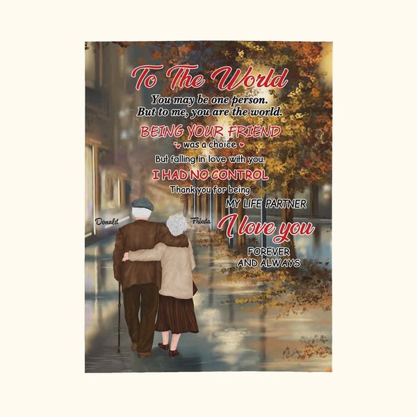 World Blanket Wedding Anniversary Gift Sherpa Flannel