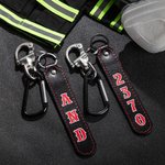 Personalized Swivel Shackle with Black Leather Tag  SCBA Mask Quick Release Accessory for Firefighter