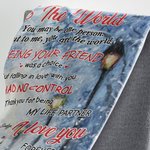 Personalized To The World You May Be One Person But To Me You Are The World Blanket Flannel Sherpa Husband's Gift Wedding Anniversary