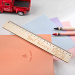 Règle en bois de hêtre personnalisée pour les enfants pour la rentrée scolaire Cadeau d'anniversaire et de Noël