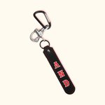 Personalized Swivel Shackle with Black Leather Tag  SCBA Mask Quick Release Accessory for Firefighter