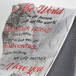 Voor de wereld ben je misschien één persoon, maar voor mij ben je de werelddeken Vrouwelijk geschenk Sherpa flanel