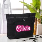 Bolsa de mano grande personalizada inspirada en muñecas rosas con bolsillos de malla y cremallera Regalo de agradecimiento para profesores Empleados Enfermeras