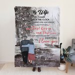 Gepersonaliseerde I Wish I Could Turn Back The Clock Deken Gift voor Vrouw Huwelijksverjaardag Gift