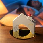 Personalized Love Heart Sweet House Desktop Ornament with Tray Housewarming Anniversary Christmas Home Decor Gift for Couple Family