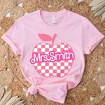 Chemise personnalisée à carreaux Apple Style Poupée Inspirational Teacher Shirt Life Teacher Sweatshirt Teacher Appreciation Gift