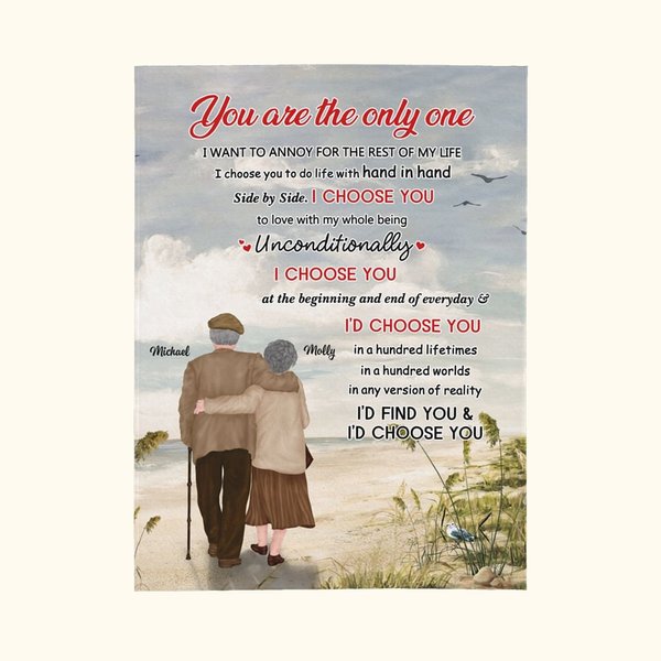 Personalizada You Are The Only One I Want To Annoy For The Rest Of My Life Manta de franela Sherpa Regalo de aniversario de boda