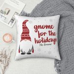 Personalized Christmas Gnome Throw Pillow Cover Sweet Gnome Family Lumbar Pillowcase Little Gnomes Home Decoration Christmas Gift for Family Friend