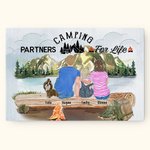 Personalised Mountain bonfire Camping Life Colorful Painting Wall Decoration Gift for Family Camping Lover