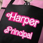 Bolsa de mano grande personalizada inspirada en muñecas rosas con bolsillos de malla y cremallera Regalo de agradecimiento para profesores Empleados Enfermeras