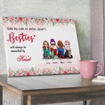 Personalisierte Seite durch Seite oder Meilen auseinander rahmenlose Malerei Freundschaft dekorative Malerei Geburtstagsgeschenk für Freunde