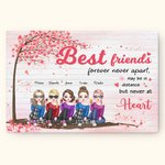 Gepersonaliseerde vrienden kunnen in afstand, maar nooit in hart frameless schilderij Home decoratie verjaardag Gift voor vrienden