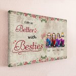 Personalised Life Is Better With Besties Frameless Painting Birthday Room Decor Birthday Gift for Friends