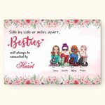 Personalisierte Seite durch Seite oder Meilen auseinander rahmenlose Malerei Freundschaft dekorative Malerei Geburtstagsgeschenk für Freunde