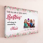 Personalisierte Seite durch Seite oder Meilen auseinander rahmenlose Malerei Freundschaft dekorative Malerei Geburtstagsgeschenk für Freunde