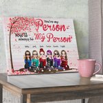 Henkilökohtainen olet minun henkilö vaaleanpunainen puu kehyksetön maalaus Friendship Wall Art tulosta syntymäpäivälahja ystäville sisaret