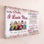 Personalized Thank You For Standing By My Side Frameless Painting Anniversary Wall Decor Birthday Gift for Friends