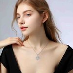 Personalizada de plata de ley Brujas Nudo Collar con Moonstone o Birthstone Celtic Cruz Bruja Joyería Navidad Halloween Regalo para las mujeres