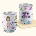 Vaso de Vino de 12oz Personalizado con el Nombre de la Enfermera Regalo de Navidad de la Semana de la Enfermera para la Enfermera Doctora