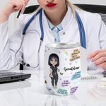 Vaso de Vino de 12oz Personalizado con el Nombre de la Enfermera Regalo de Navidad de la Semana de la Enfermera para la Enfermera Doctora