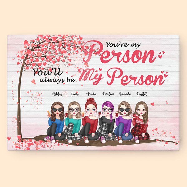 You Are My Person Pink Tree Wall Art Print