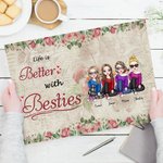 Personalised Life Is Better With Besties Frameless Painting Birthday Room Decor Birthday Gift for Friends