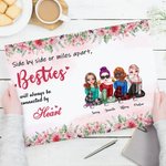 Personalisierte Seite durch Seite oder Meilen auseinander rahmenlose Malerei Freundschaft dekorative Malerei Geburtstagsgeschenk für Freunde