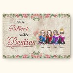 Personalised Life Is Better With Besties Frameless Painting Birthday Room Decor Birthday Gift for Friends