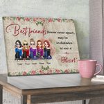 Personalised Best Friends Forever Never Apart Frameless Painting Friendship Home Decoration Birthday Gift for Friends