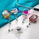 Gepersonaliseerde Medische Infuus Zak Glitter Badge Reel ID Naam Label Grappige Verpleegkundigen Week Gift voor Verpleegkundige Arts Medisch Personeel