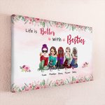 Henkilökohtainen elämä on parempi Besties kehyksetön maalaus syntymäpäivä seinä sisustus syntymäpäivä lahja ystäville