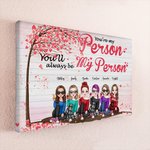 Henkilökohtainen olet minun henkilö vaaleanpunainen puu kehyksetön maalaus Friendship Wall Art tulosta syntymäpäivälahja ystäville sisaret