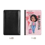 Couverture de Passeport Personnalisée avec Nom et Personnage Cartoon Accessoire de Voyage pour Ami Famille Cadeau Anniversaire Noël