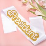 Personalized Pink Curved Font Glitter Sash with Name Bachelorette Wedding Birthday Party Decoration Gift for Fashion Doll Fan