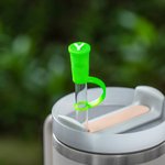 Personlig fargerik Tumbler kaffekopp Straw Toppers for Stanley Tumbler matkvalitet gjenbrukbart halmtilbehør med innledende bursdagsgave til ham henne