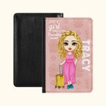 Gepersonaliseerde Just A Girl Who Loves Reizen Stijlvolle Draagbare Paspoort Cover met Naam Reis Reis Accessoire Verjaardagscadeau voor Vrienden Famil