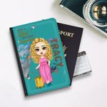 Personalized Just A Girl Who Loves Traveling Stylish Compact Passport Cover with Name Travel Trip Accessory Birthday Christmas Gift for Friends Family