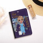 Personalized Just A Girl Who Loves Traveling Stylish Compact Passport Cover with Name Travel Trip Accessory Birthday Christmas Gift for Friends Family