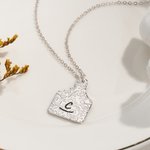 Personalised Cow Cattle Tag Necklace Initial Logo Pendant Necklace Cowgirl Cowboy Jewellery Birthday Gift for Cow Lover