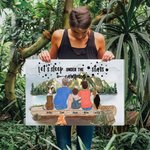 Personalizzato Dormiamo sotto le stelle Pittura senza cornice Decorazione murale Regalo per la famiglia Amante del campeggio