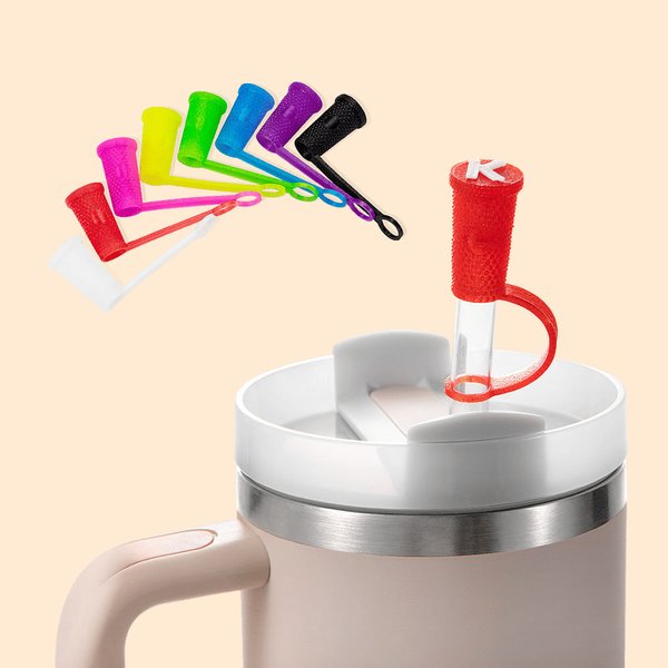Personlig fargerik Tumbler kaffekopp Straw Toppers for Stanley Tumbler matkvalitet gjenbrukbart halmtilbehør med innledende bursdagsgave til ham henne