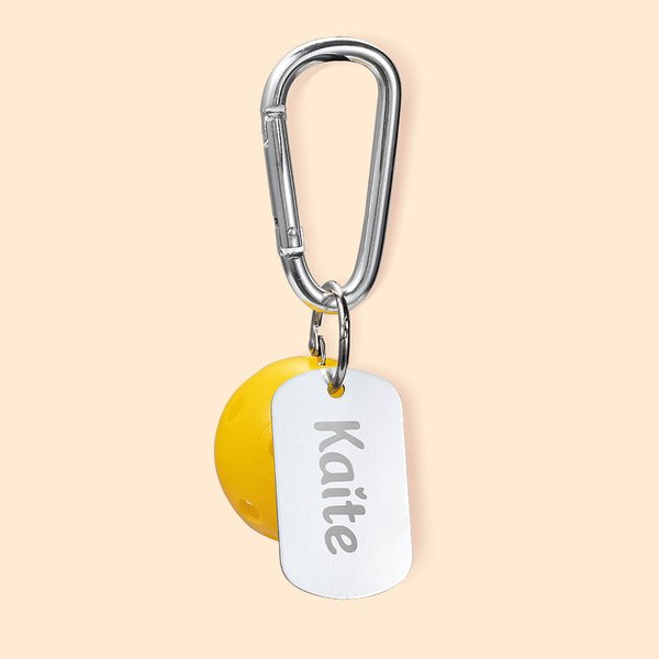 Portachiavi personalizzato Pickleball Borsa Tag Clip Zaino Accessorio Decorazione con testo Regalo di compleanno per gli amanti del Pickleball