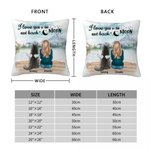 Funda de cojín personalizada I Love You To The Moon And Back Regalo de cumpleaños y Navidad para los amantes de los perros