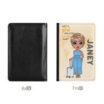 Couvre passeport compact avec nom Accessoire de voyage Cadeau d'anniversaire et de Noël pour les amis et la famille