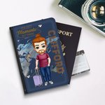 Personalised Collect Moments Not Things Compact Passport Cover with Name Travel Trip Accessory Birthday Christmas Gift for Friends Family