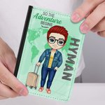 Personalized So The Adventure Begins Portable and Special Passport Cover with Name Travel Trip Accessory Birthday Christmas Gift for Friends Family