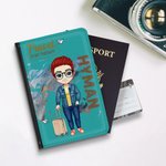 Personalizzato Travel Is My Therapy Coperchio portatile per passaporto da viaggio con nome Accessorio di viaggio Compleanno Regalo di Natale per amici